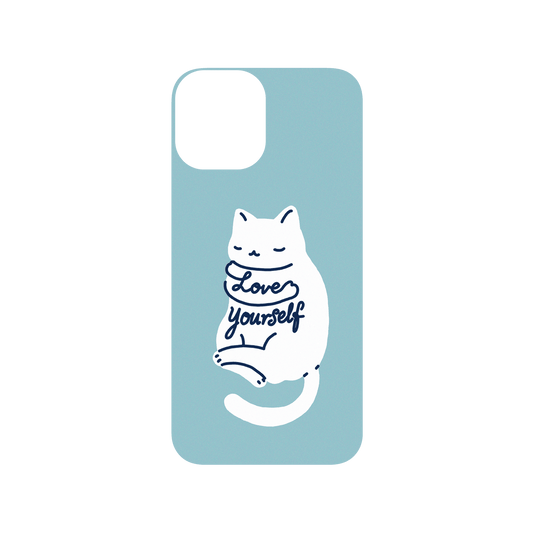RHINOSHIELD X I Love Doodle SolidSuit iPhone 12 Pro Case - Mindful Cat - Love Yourself