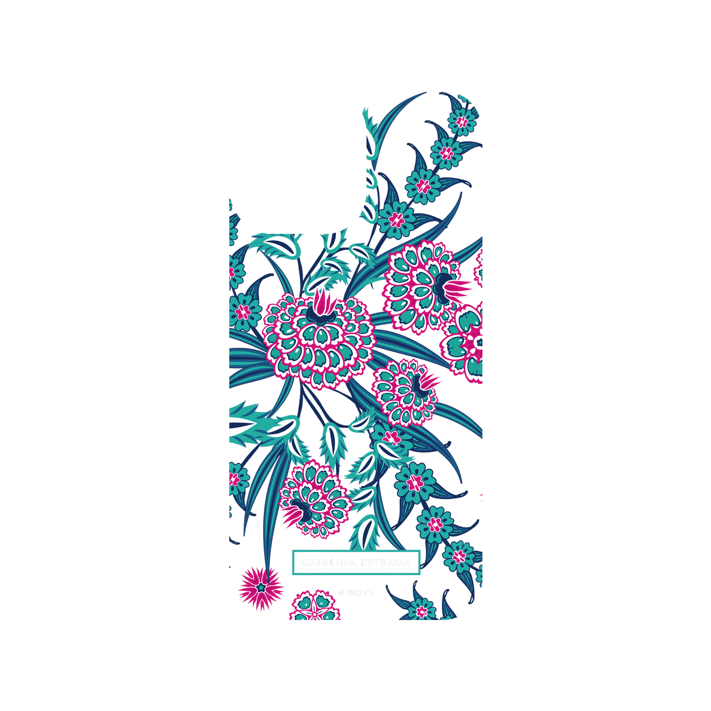 RHINOSHIELD X Catalina Estrada SolidSuit (MagSafe compatible) iPhone 13 Pro Max Case - Blue and Pink Flowers