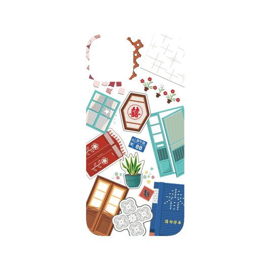 RHINOSHIELD X OldHouseFace SolidSuit iPhone 13 Case - Classic House Compilation