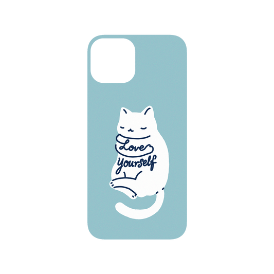 RHINOSHIELD X I Love Doodle SolidSuit iPhone 13 Case - Mindful Cat - Love Yourself