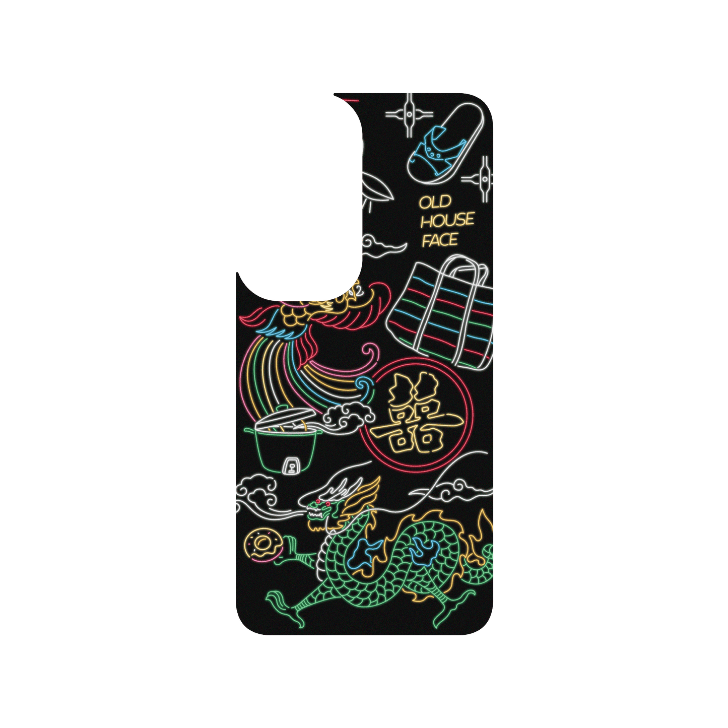 RHINOSHIELD X OldHouseFace SolidSuit Samsung Galaxy S24 Case - Taiwanese Neon Light