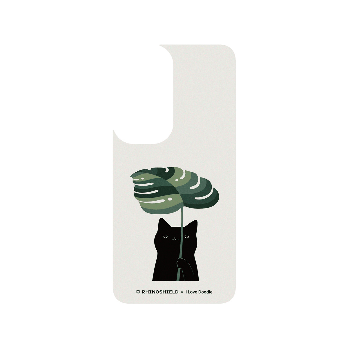 RhinoShield X I Love Doodle SolidSuit (MagSafe compatible) Samsung Galaxy S24 Case - Cat and Plant - Umbrella