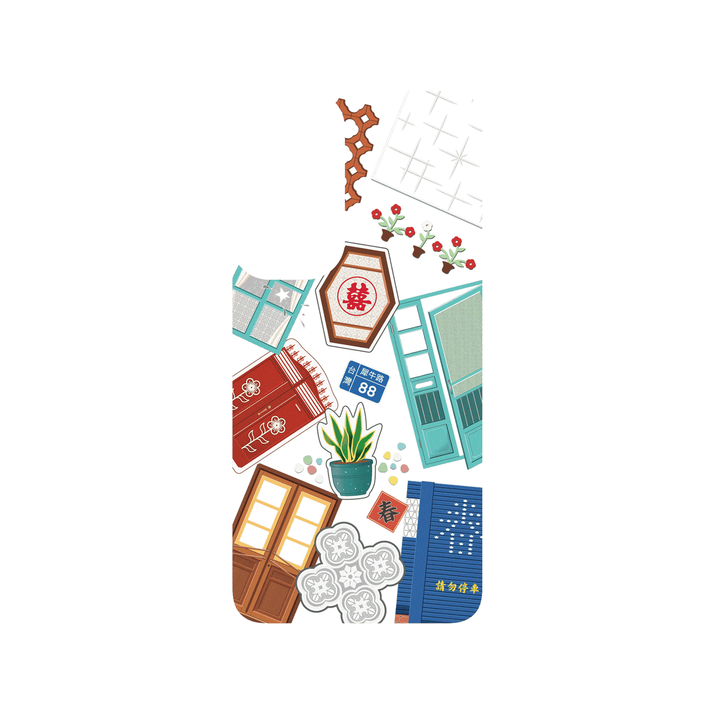 RHINOSHIELD X OldHouseFace SolidSuit (MagSafe compatible) Samsung Galaxy S23+ Case - Classic House Compilation
