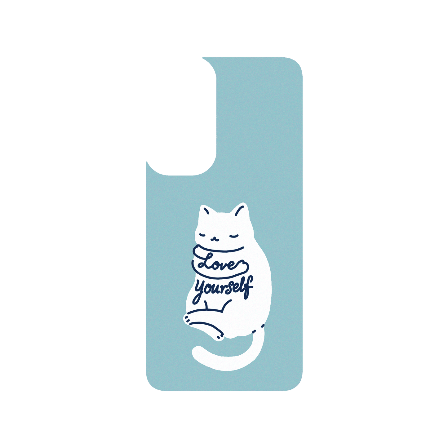 RHINOSHIELD X I Love Doodle SolidSuit (MagSafe compatible) Samsung Galaxy S23+ Case - Mindful Cat - Love Yourself