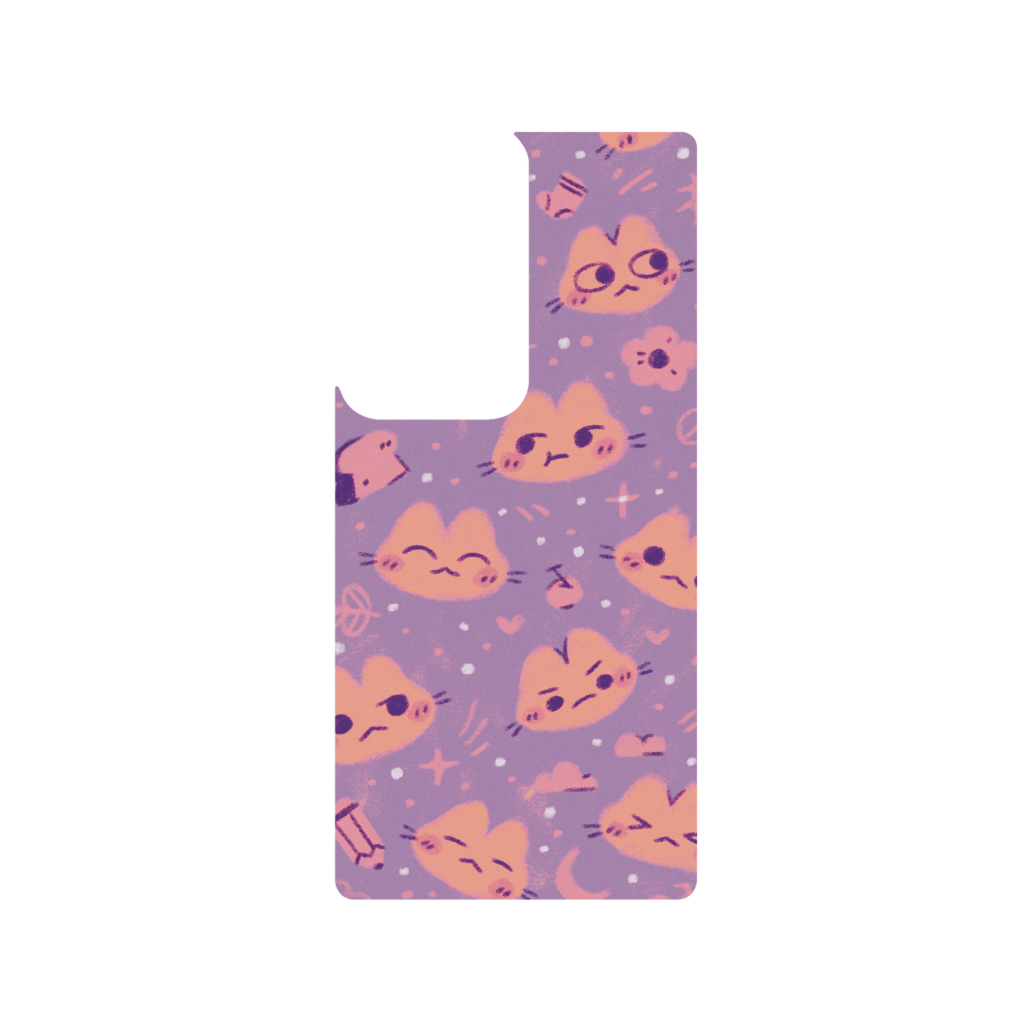 RHINOSHIELD X Jazlynn SolidSuit Samsung Galaxy S24 Ultra Case - Purple Cats Pattern