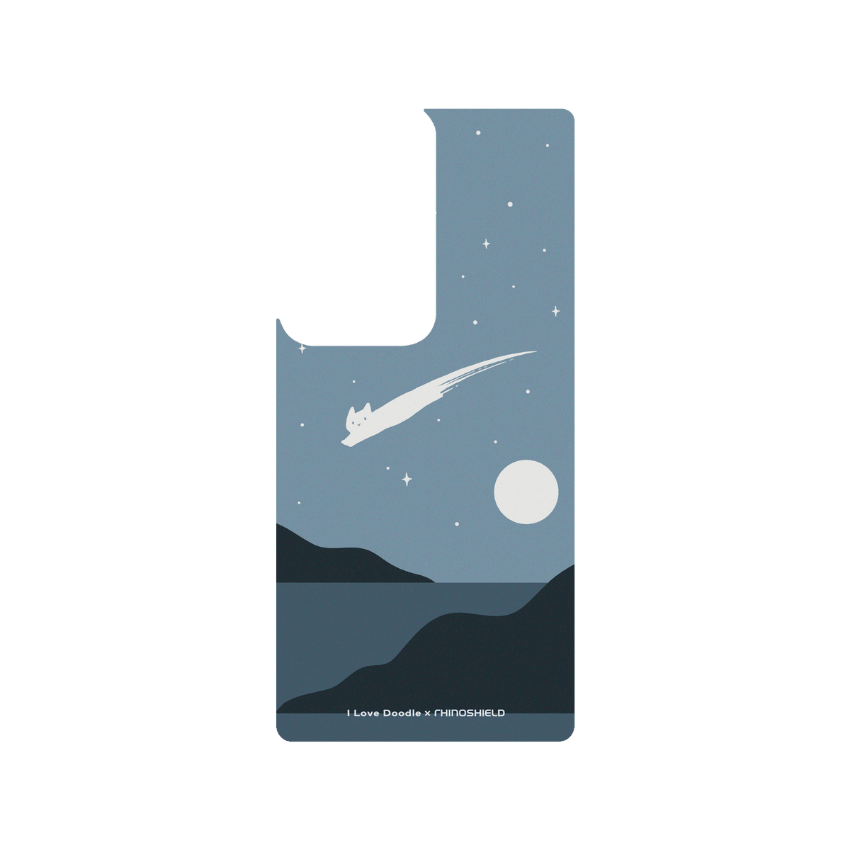 RhinoShield X I Love Doodle SolidSuit (MagSafe compatible) Samsung Galaxy S24 Ultra Case - Cat Landscape - Meteor