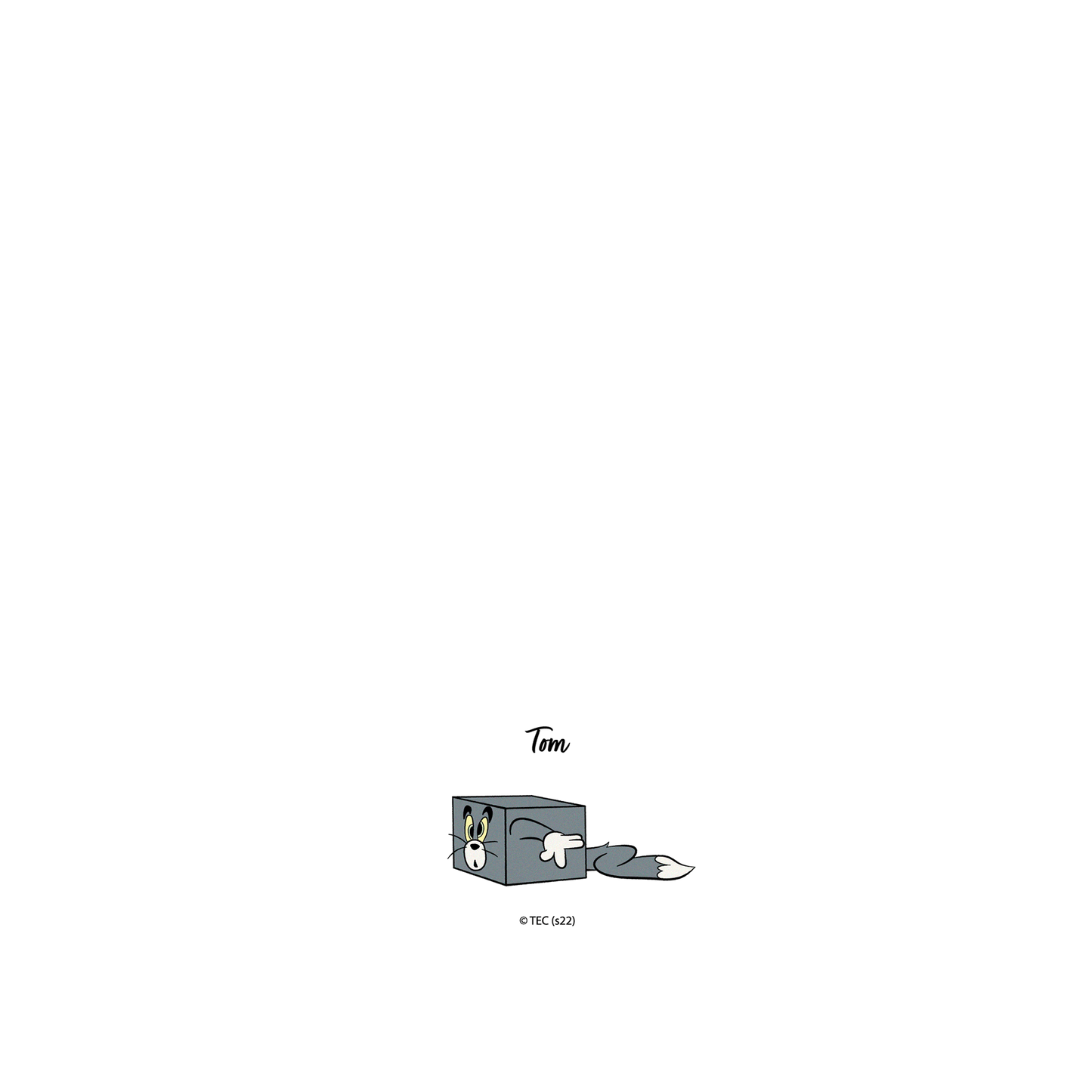 iPhone 15 犀牛盾SolidSuit防摔背蓋手機殼 Tom and Jerry - 貼紙系列 - 方塊湯姆貓