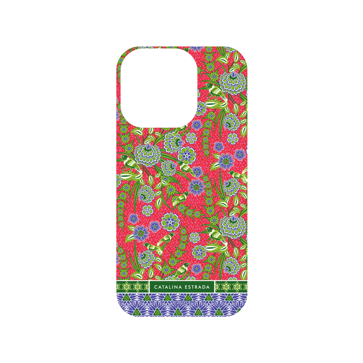 RHINOSHIELD X Catalina Estrada SolidSuit (MagSafe compatible) iPhone 15 Pro Case - Red Flowers