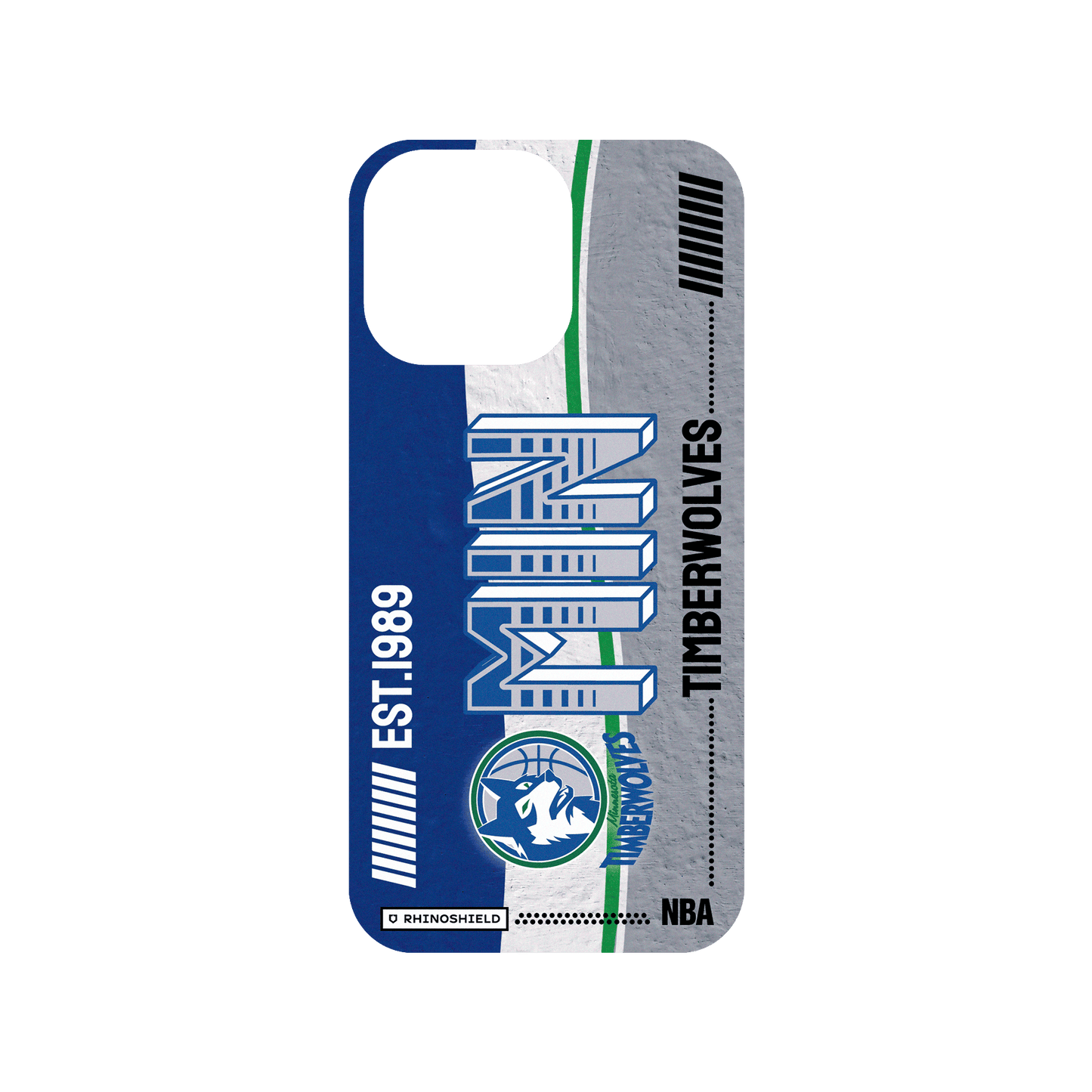 RHINOSHIELD X NBA SolidSuit iPhone 15 Pro Max Case - Minnesota Timberwolves - Vintage Card