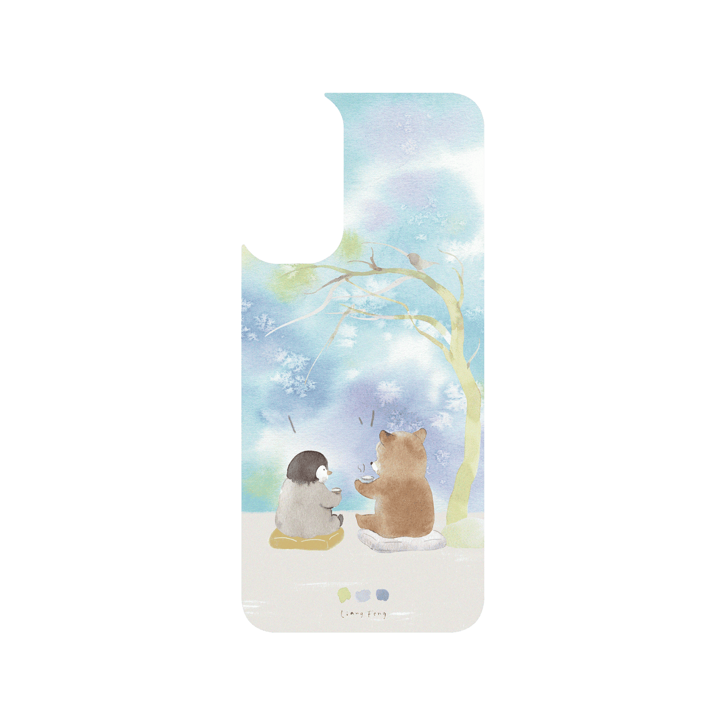 RHINOSHIELD X Liang Feng SolidSuit Samsung Galaxy A14 (5G) Case - Penguin & Bear