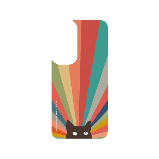 RhinoShield X I Love Doodle SolidSuit (MagSafe compatible) Samsung Galaxy S24+ Case - Cat Landscape - Imagination