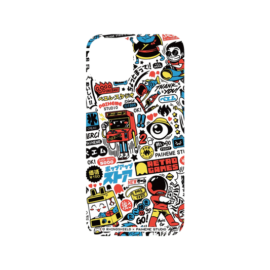 RHINOSHIELD X Paiheme Studio SolidSuit iPhone 13 Case - Retro Games Color