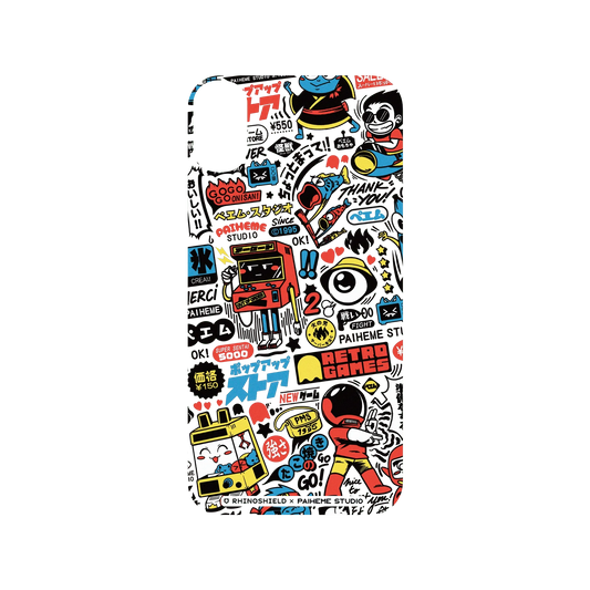 RHINOSHIELD X Paiheme Studio SolidSuit iPhone XR Case - Retro Games Color