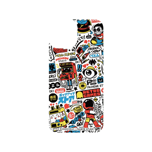 RHINOSHIELD X Paiheme Studio SolidSuit iPhone 13 mini Case - Retro Games Color