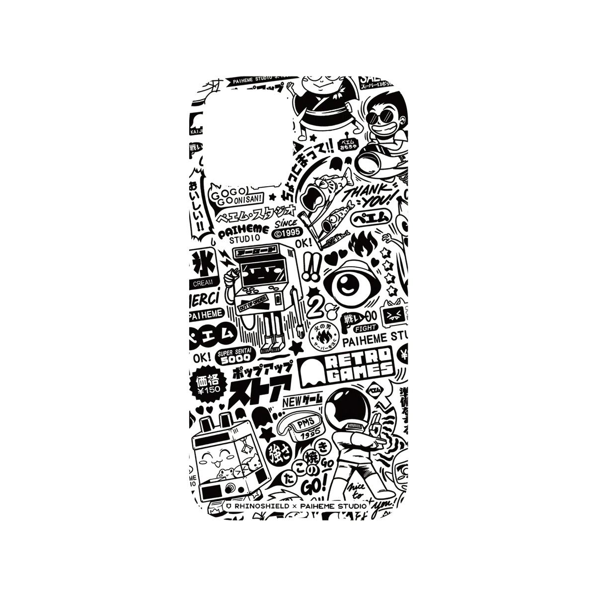 RHINOSHIELD X Paiheme Studio Mod NX iPhone 12 Case - Retro Games Backplate
