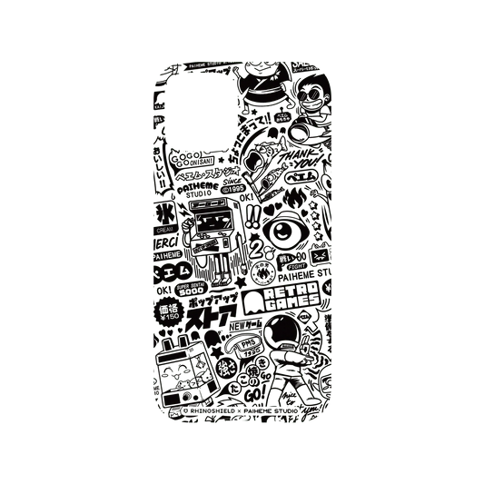 RHINOSHIELD X Paiheme Studio Mod NX iPhone 12 Pro Case - Retro Games Backplate