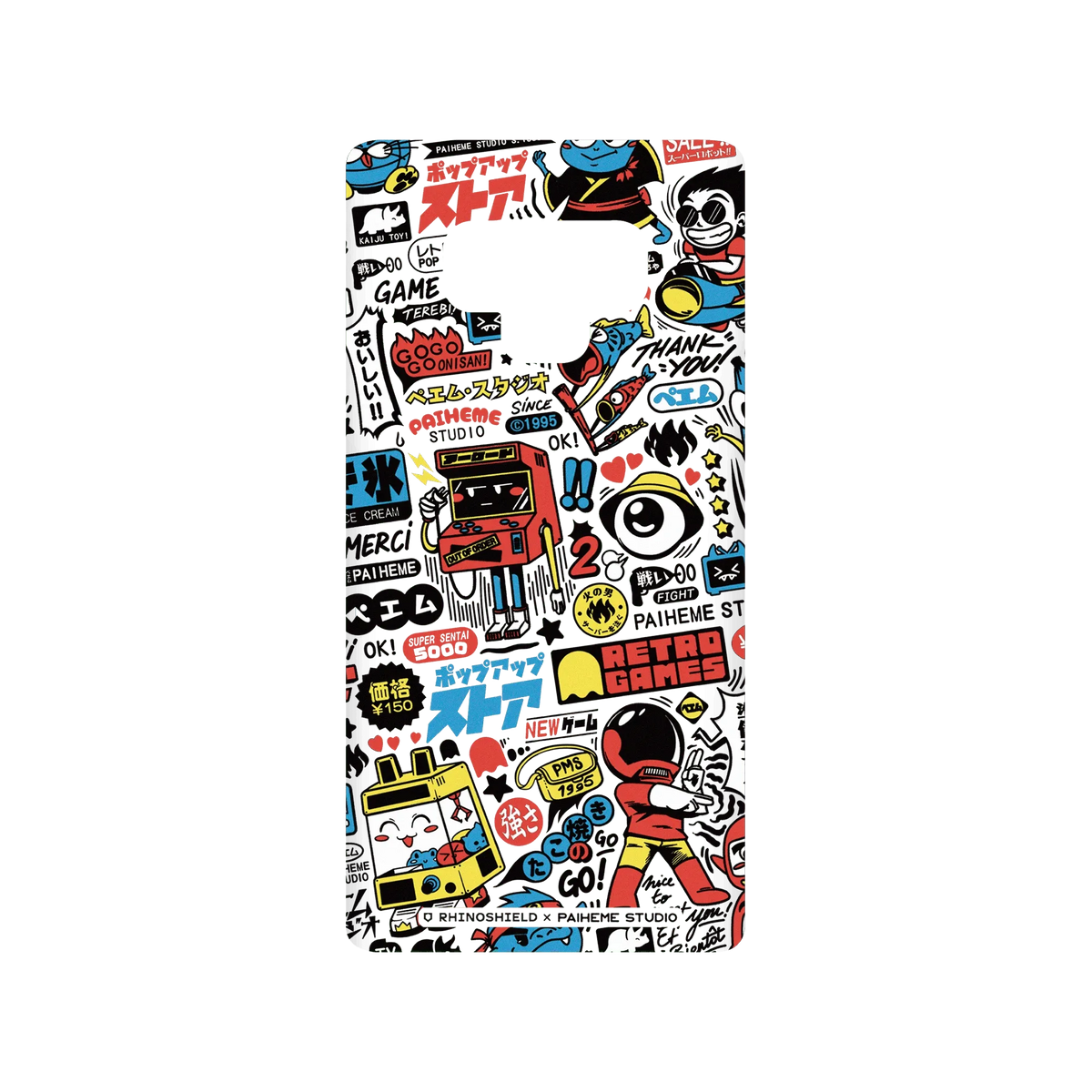 RHINOSHIELD X Paiheme Studio SolidSuit Samsung Galaxy Note9 Case - Retro Games Color