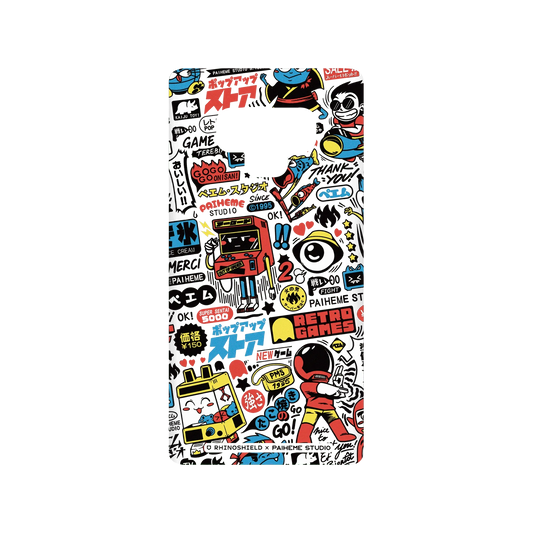 RHINOSHIELD X Paiheme Studio SolidSuit Samsung Galaxy Note9 Case - Retro Games Color