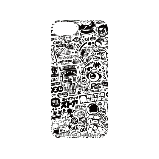 RHINOSHIELD X Paiheme Studio Mod NX iPhone SE (2nd generation) Case - Retro Games Backplate