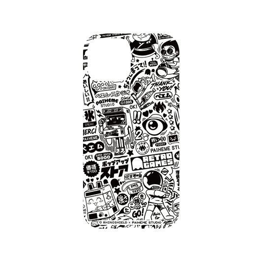RHINOSHIELD X Paiheme Studio Mod NX iPhone 13 mini Case - Retro Games Backplate