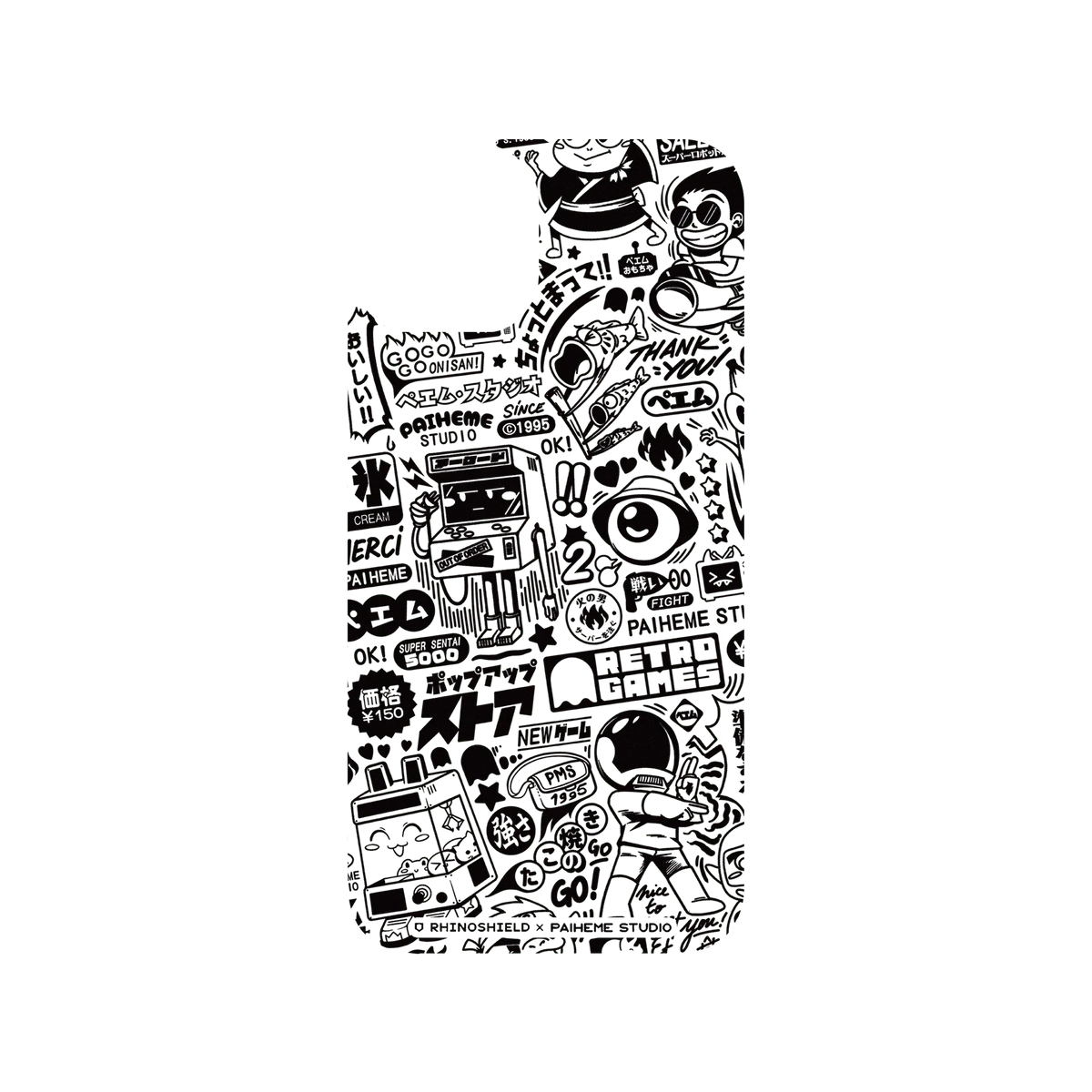RHINOSHIELD X Paiheme Studio Clear iPhone 13 Case - Retro Games