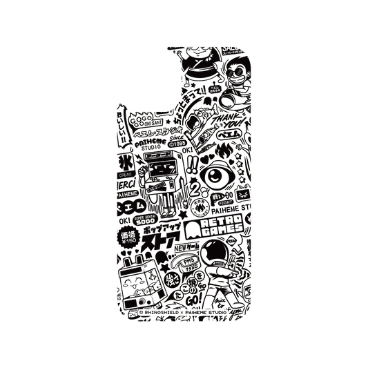 RHINOSHIELD X Paiheme Studio Clear iPhone 13 Case - Retro Games