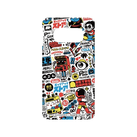 RHINOSHIELD X Paiheme Studio SolidSuit Samsung Galaxy S10e Case - Retro Games Color