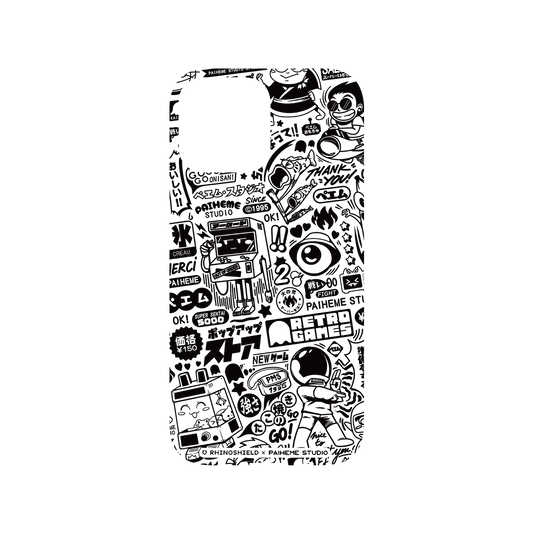 RHINOSHIELD X Paiheme Studio Mod NX iPhone 13 Pro Max Case - Retro Games Backplate