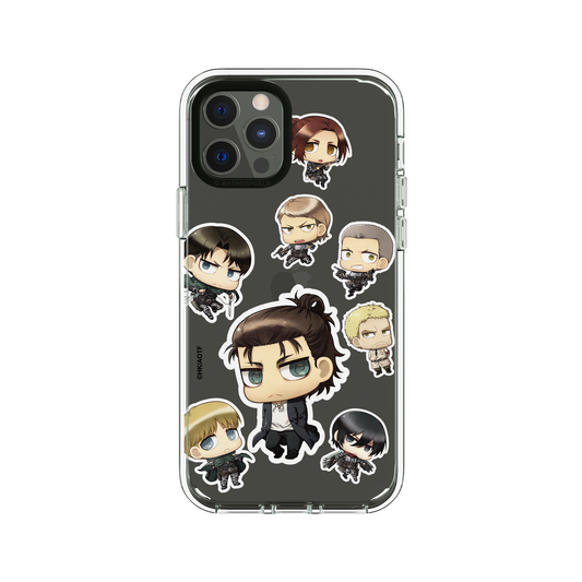 RhinoShield X Attack on Titan Clear iPhone 12 Pro Case - Attack on Titan - Chibi