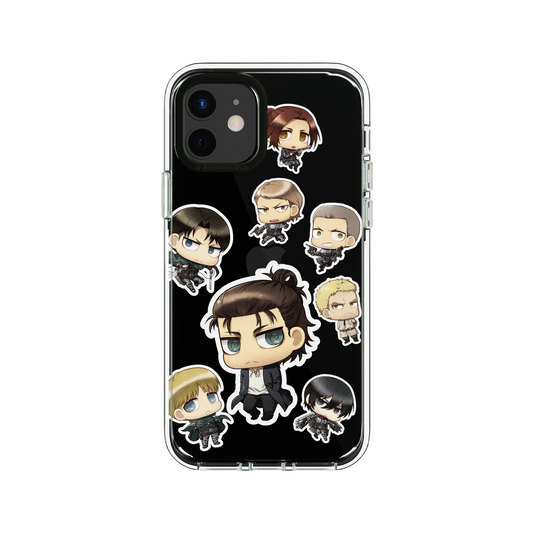 RhinoShield X Attack on Titan Clear iPhone 12 Case - Attack on Titan - Chibi