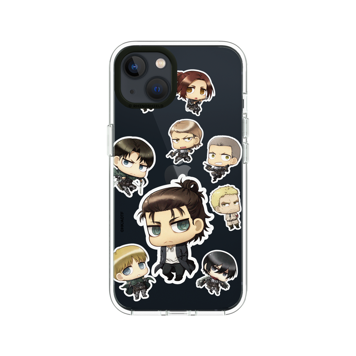 RhinoShield X Attack on Titan Clear iPhone 13 Case - Attack on Titan - Chibi
