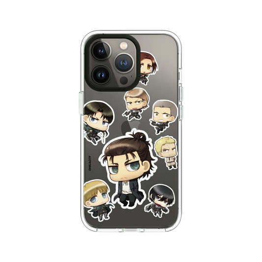 RhinoShield X Attack on Titan Clear iPhone 13 Pro Case - Attack on Titan - Chibi