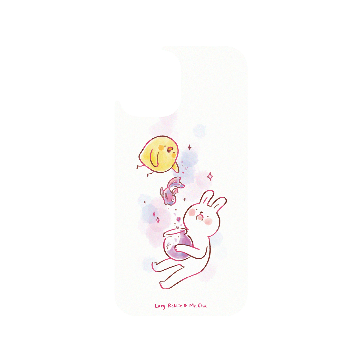 iPhone 12 犀牛盾Clear Case (MagSafe 兼容)聯名設計款透明手機殼 懶散兔與啾先生 - 金魚