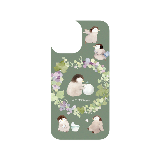 RhinoShield X Liang Feng Clear iPhone 12 Case - Busy penguin