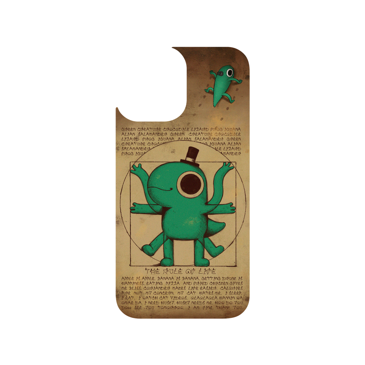 RhinoShield X Incrediville Clear iPhone 12 Pro Case - Vitruvian Lizard