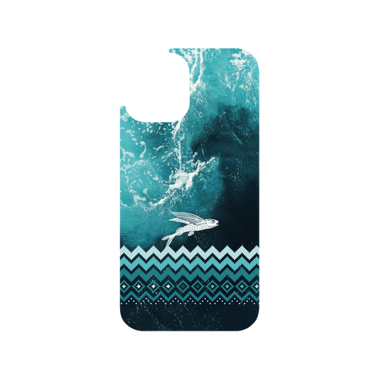RHINOSHIELD X WasangShow Clear iPhone 12 Pro Case - Flying Fish in the Deep Sea