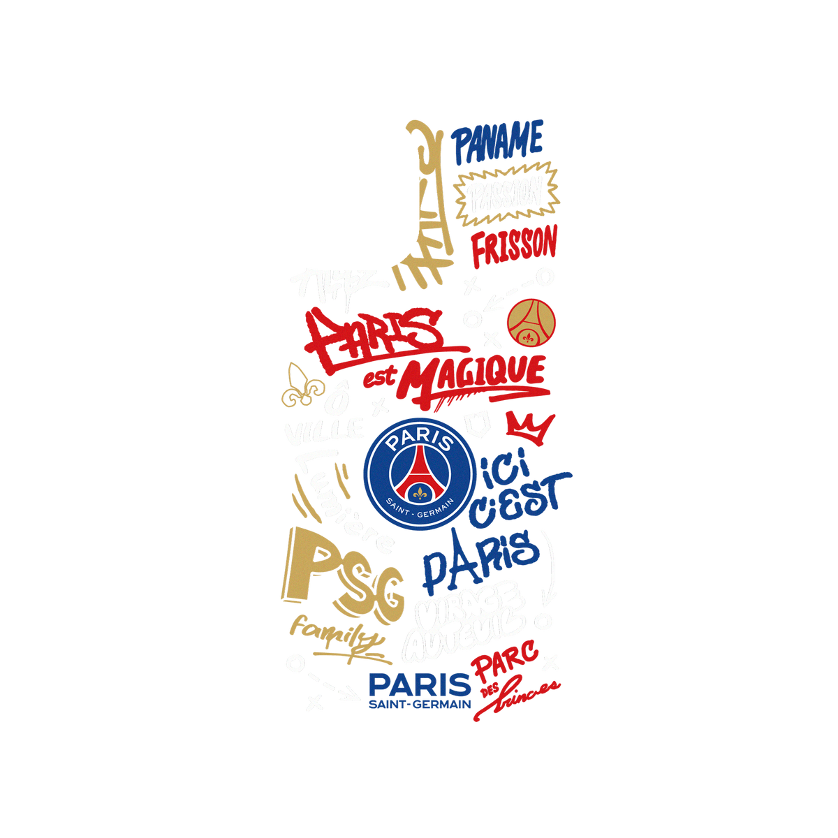 RhinoShield X PSG Clear iPhone 12 Case - Paris Saint-Germain - Graffiti