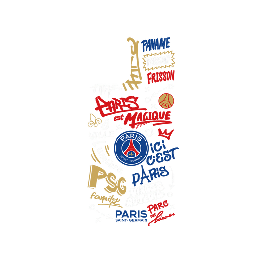 RhinoShield X PSG Clear iPhone 12 Case - Paris Saint-Germain - Graffiti