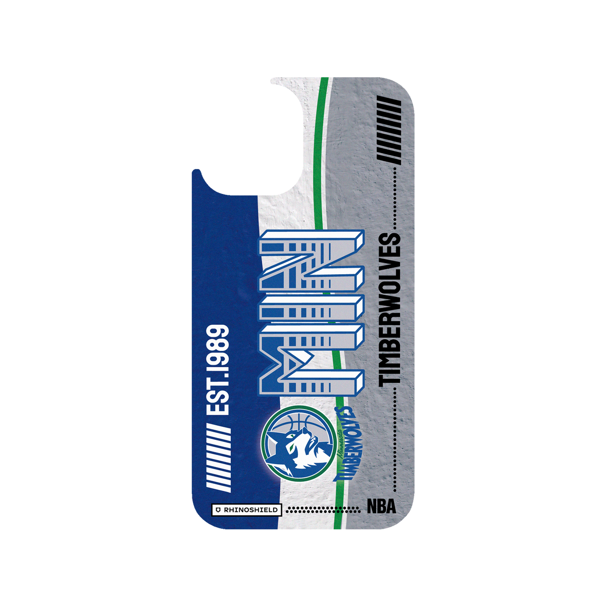 iPhone 12 Pro 犀牛盾Clear聯名設計款透明手機殼 NBA - 復古球員卡-明尼蘇達灰狼 Minnesota Timberwolves - Vintage Card