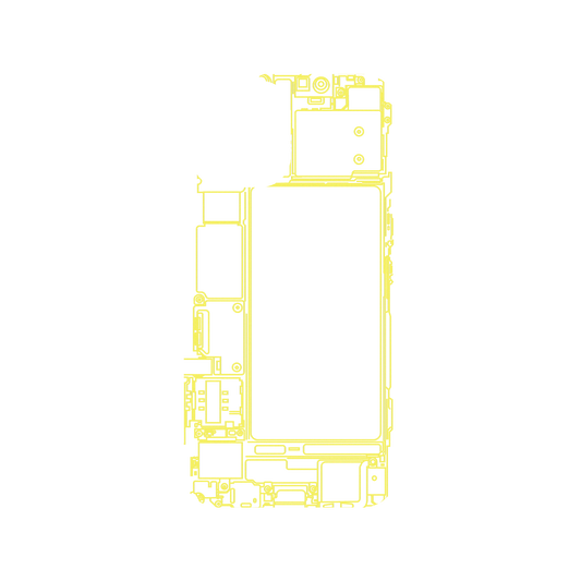 RhinoShield X JOCR Clear iPhone 12 Case - Inside an iPhone - Yellow