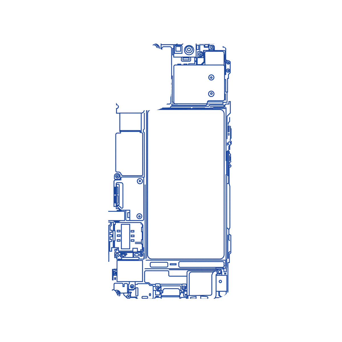 RhinoShield X JOCR Clear iPhone 12 Case - Inside an iPhone - Blue