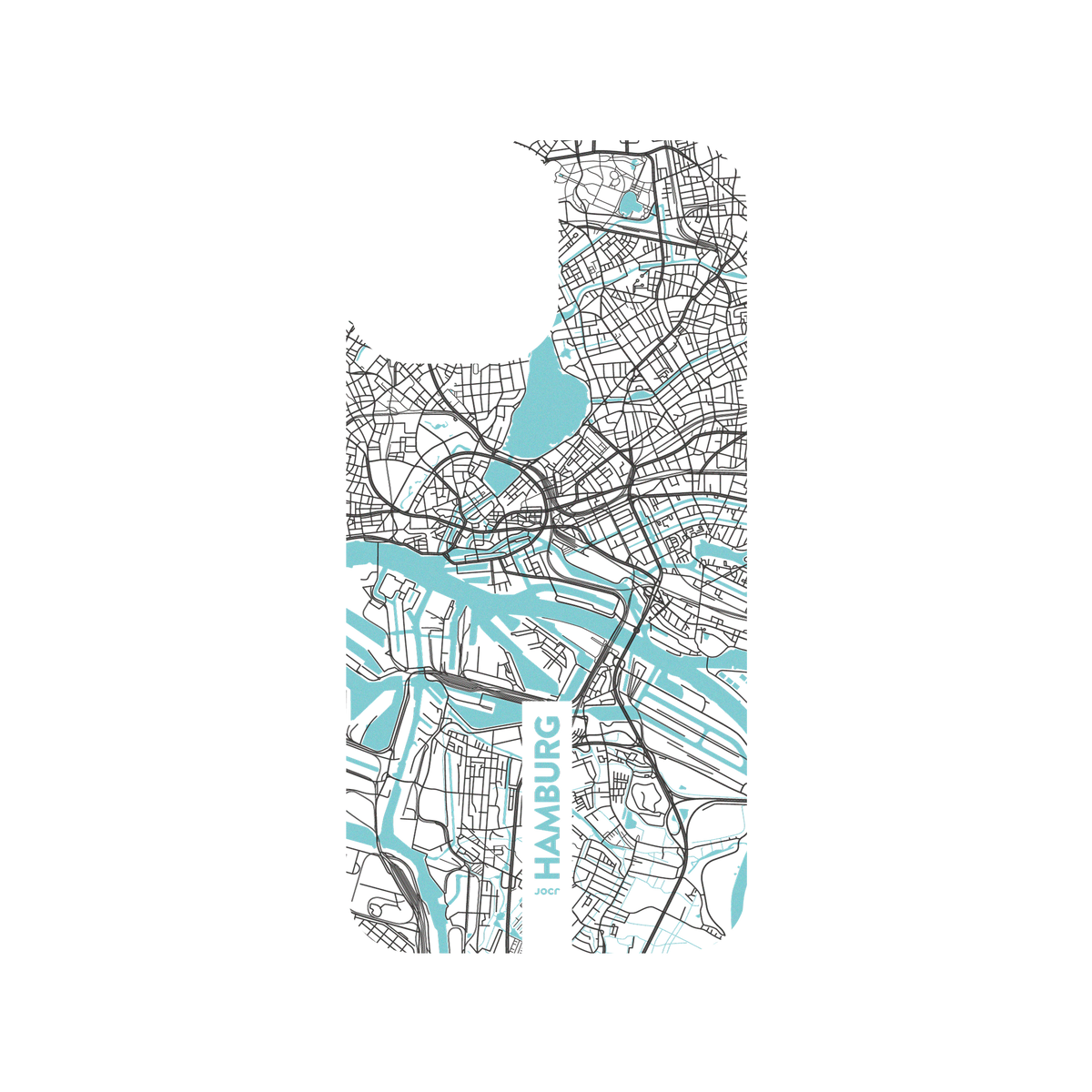 RhinoShield X JOCR Clear iPhone 12 Case - Hamburg (Black Logo)
