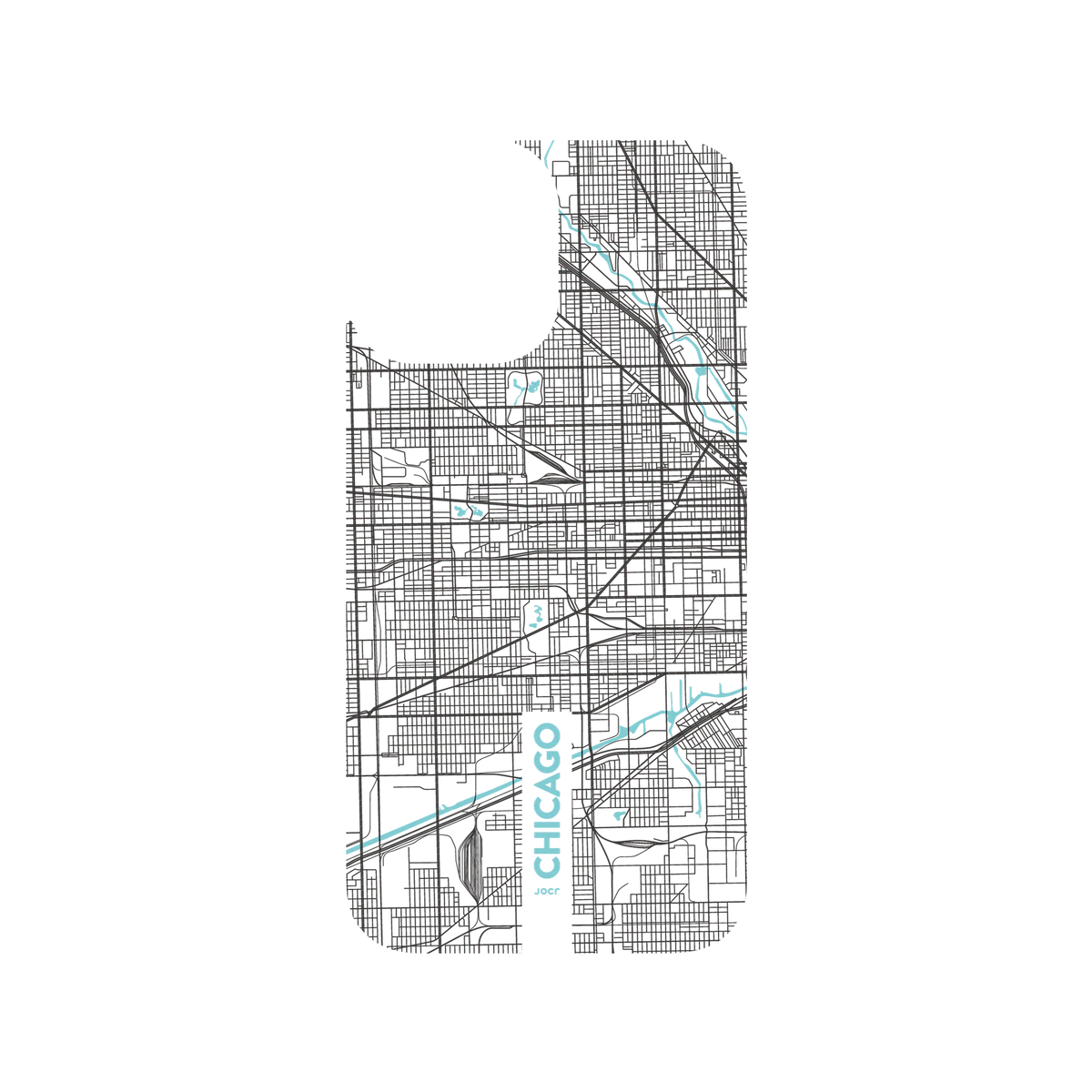 RhinoShield X JOCR Clear iPhone 12 Pro Case - Chicago (Black Logo)