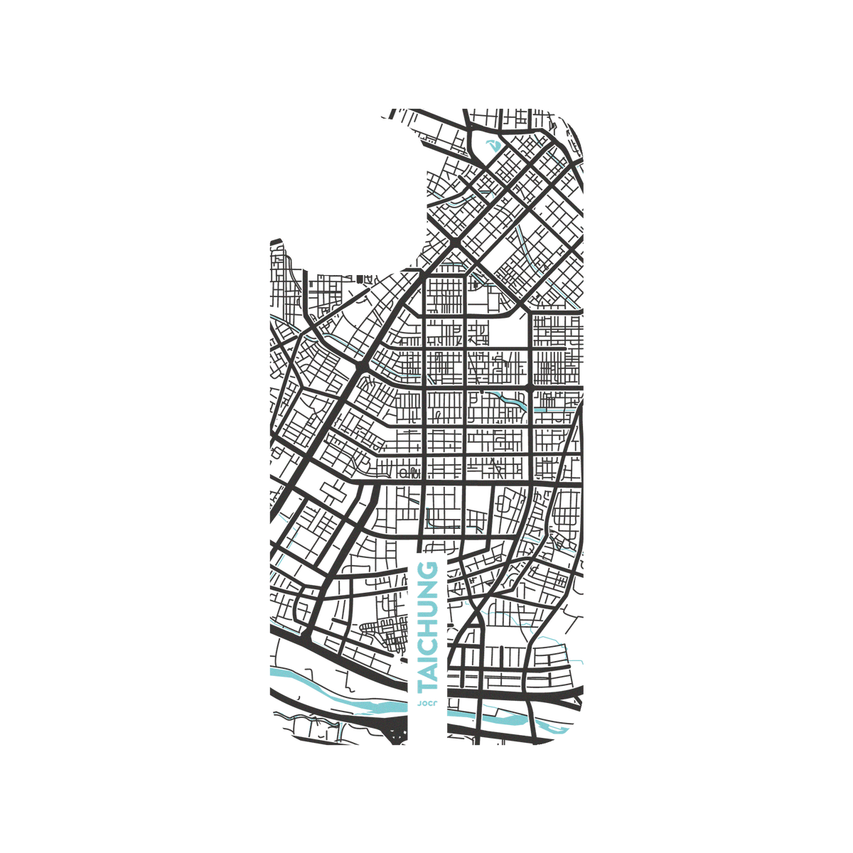 iPhone 12 犀牛盾Clear聯名設計款透明手機殼 JOCR - Taichung (Black Logo)