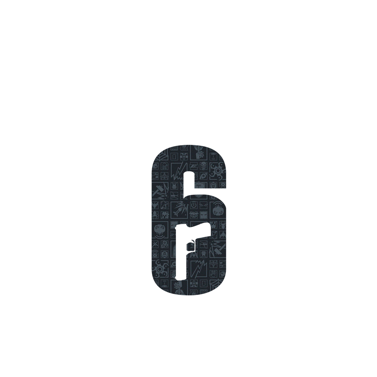 RhinoShield X 6: Siege Clear iPhone 12 Case - 6 Dark Blue Logo