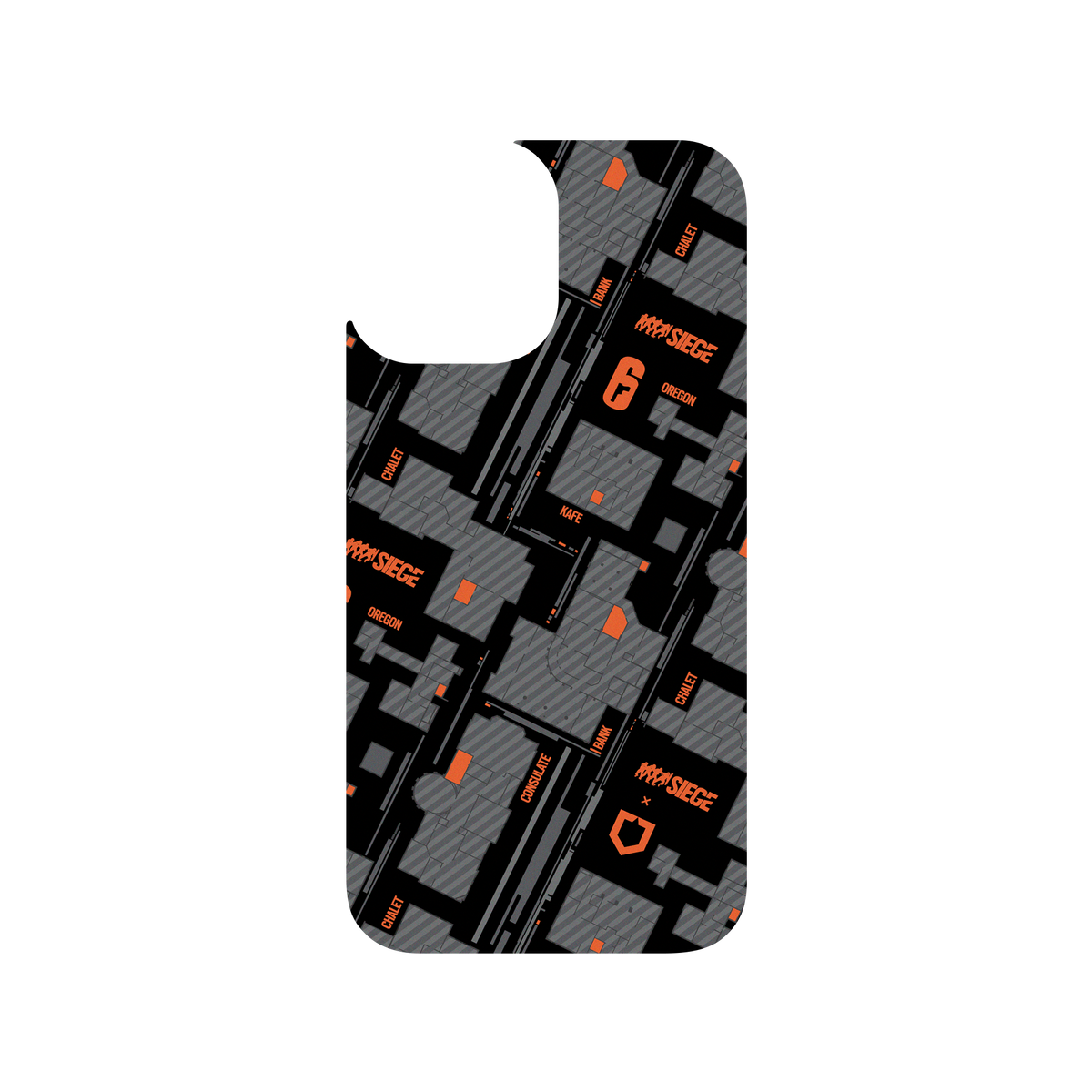 RhinoShield X 6: Siege Clear iPhone 12 Case - Map - Orange