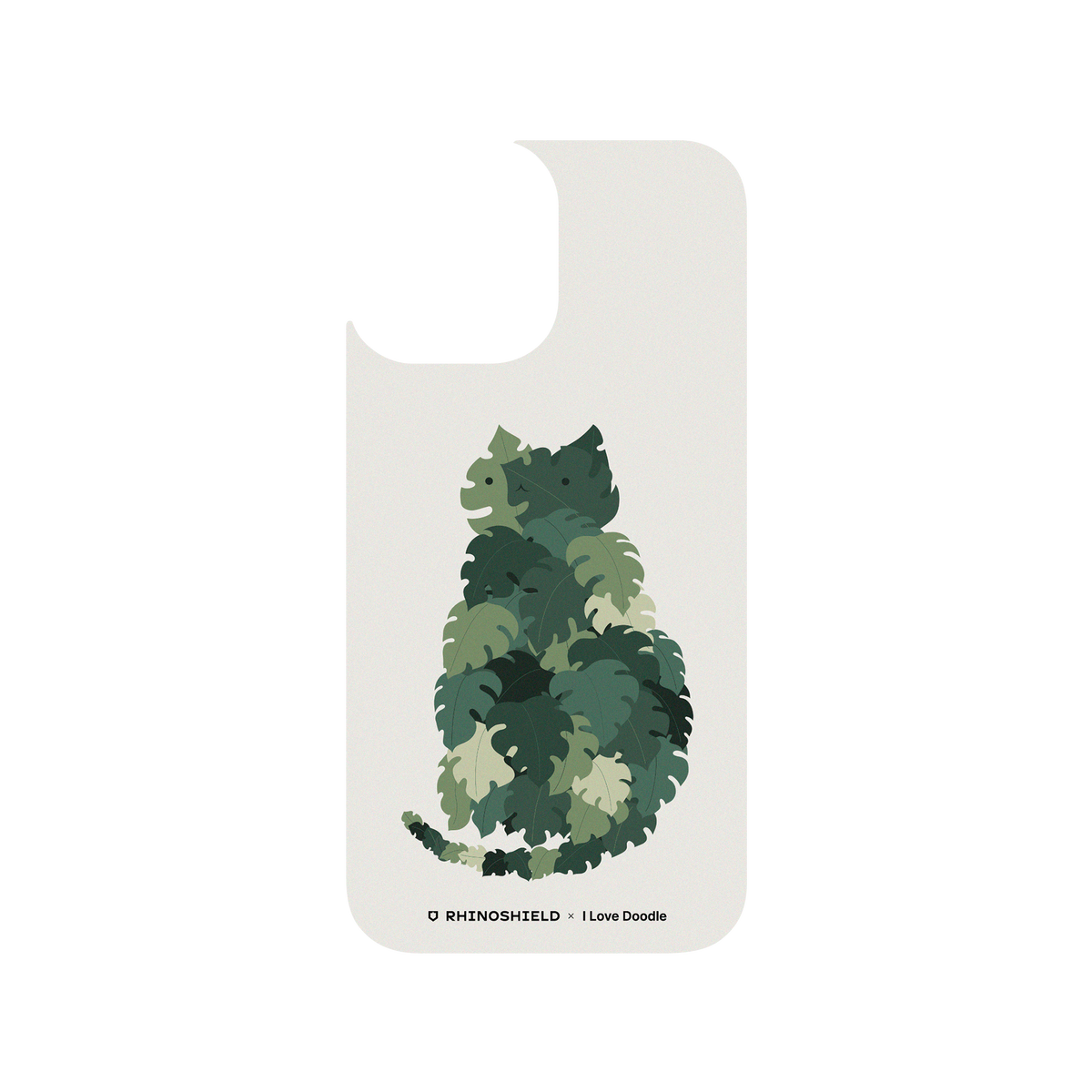 RhinoShield X I Love Doodle Clear iPhone 12 Pro Case - Cat and Plant - Meowstera
