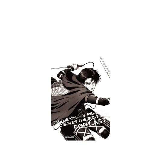 RhinoShield X Attack on Titan Clear iPhone 12 Pro Case - Levi - Black and White