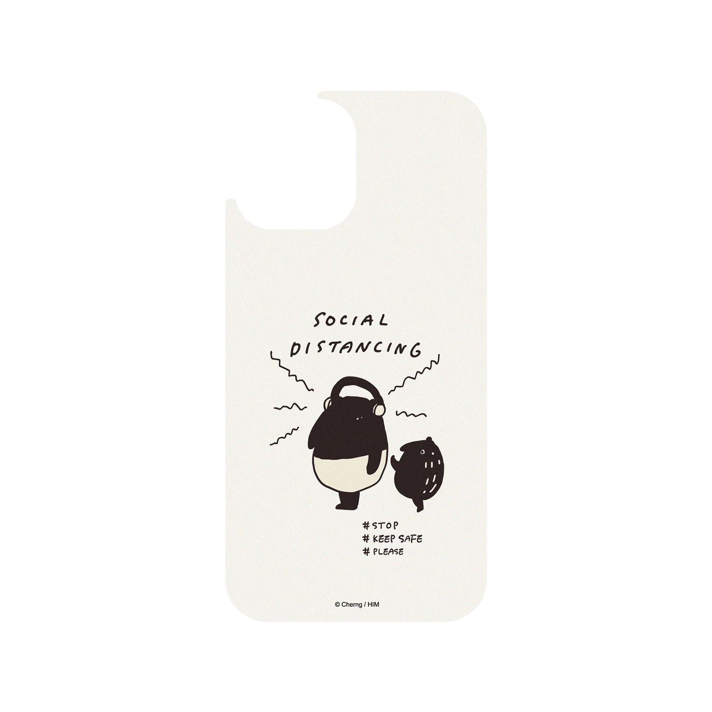 RHINOSHIELD X LAIMO Clear iPhone 12 Case - SOCIAL DISTANCING