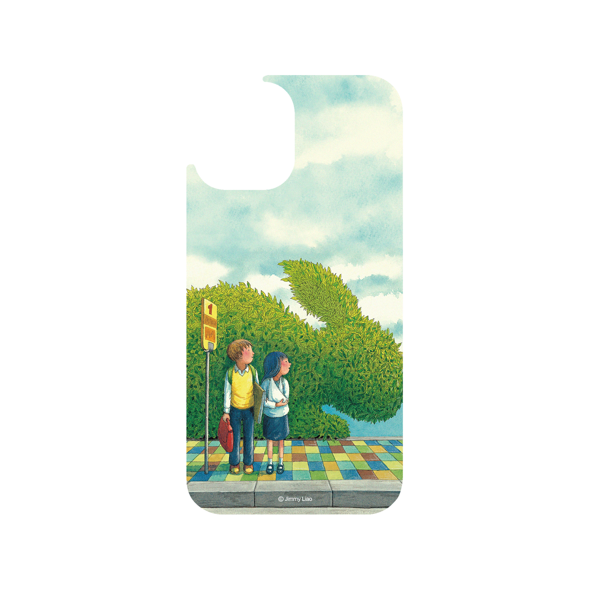 RHINOSHIELD X Jimmy Clear iPhone 12 Case - Year of the Rabbit Series - Waiting for the Bus